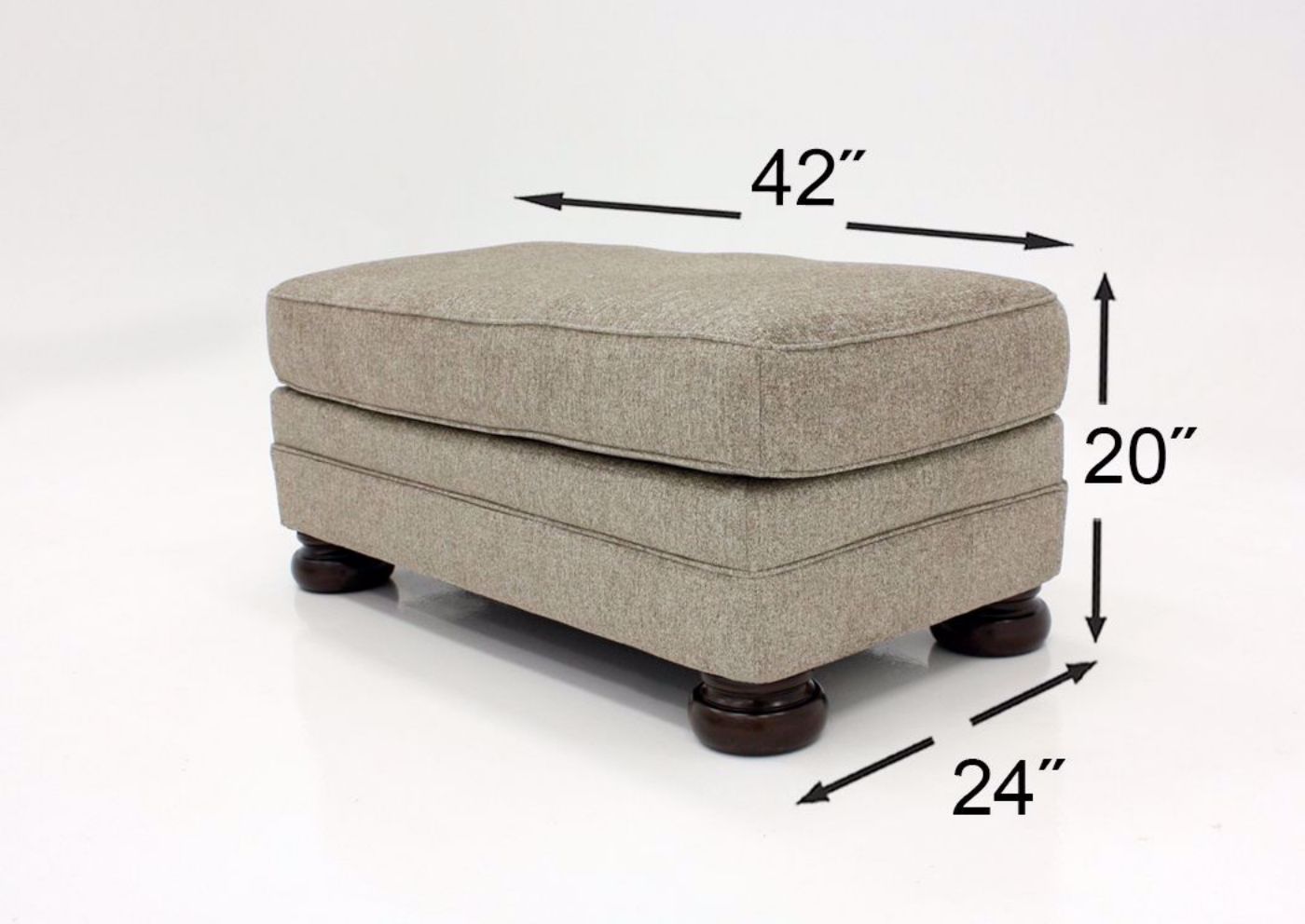 Tan Kananwood Ottoman by Ashley Furniture Dimensions | Home Furniture Plus Mattress