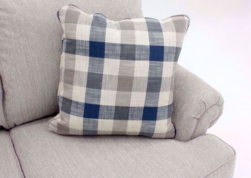 Off White Meggett Loveseat by Ashley Furniture Showing the Accent Pillow | Home Furniture Plus Bedding