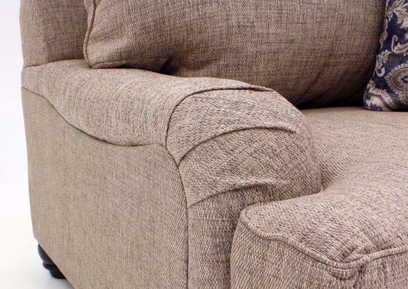 Light Brown Reardon Sofa Set with Chair by Ashley Furniture Showing the Arm Detail | Home Furniture Plus Bedding