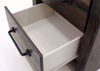 Rustic Barn Wood Brown Drystan Nightstand by Ashley Furniture  Showing the Drawer Interior | Home Furniture Plus Mattress