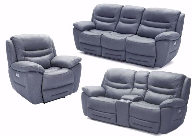 Gray Dakota POWER Reclining Sofa Set | Home Furniture Plus Bedding