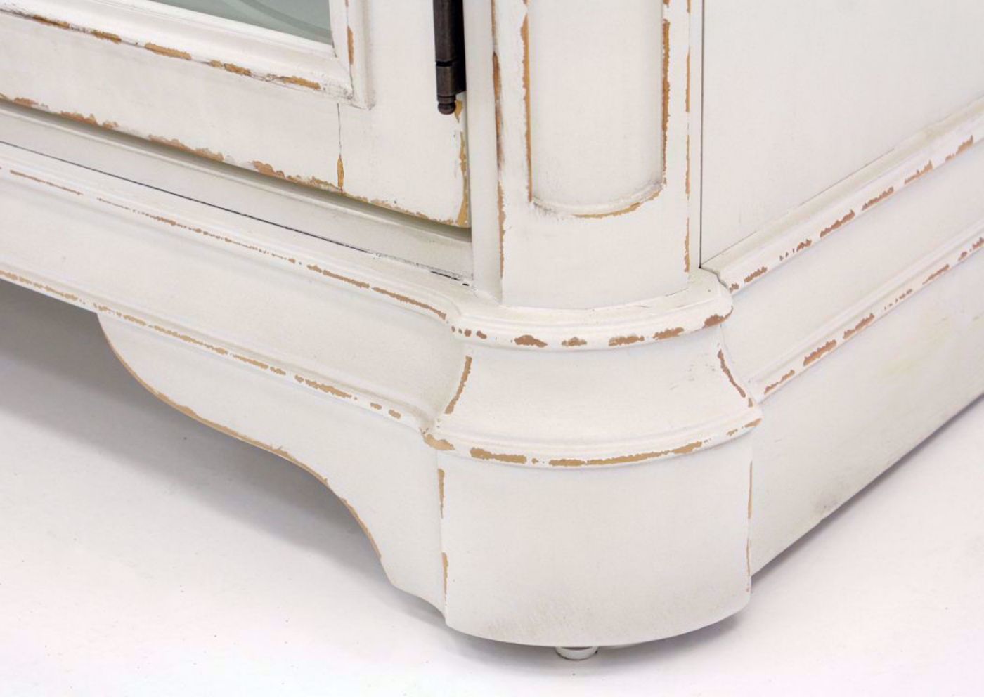 Antique White Giovanni Buffet by Standard Showing the Foot Detail | Home Furniture Plus Bedding