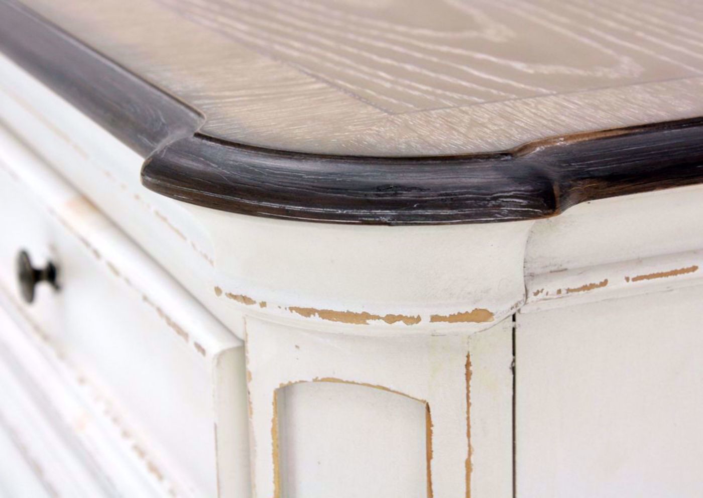 Antique White Giovanni Buffet by Standard Showing the Two-Tone Finish | Home Furniture Plus Bedding