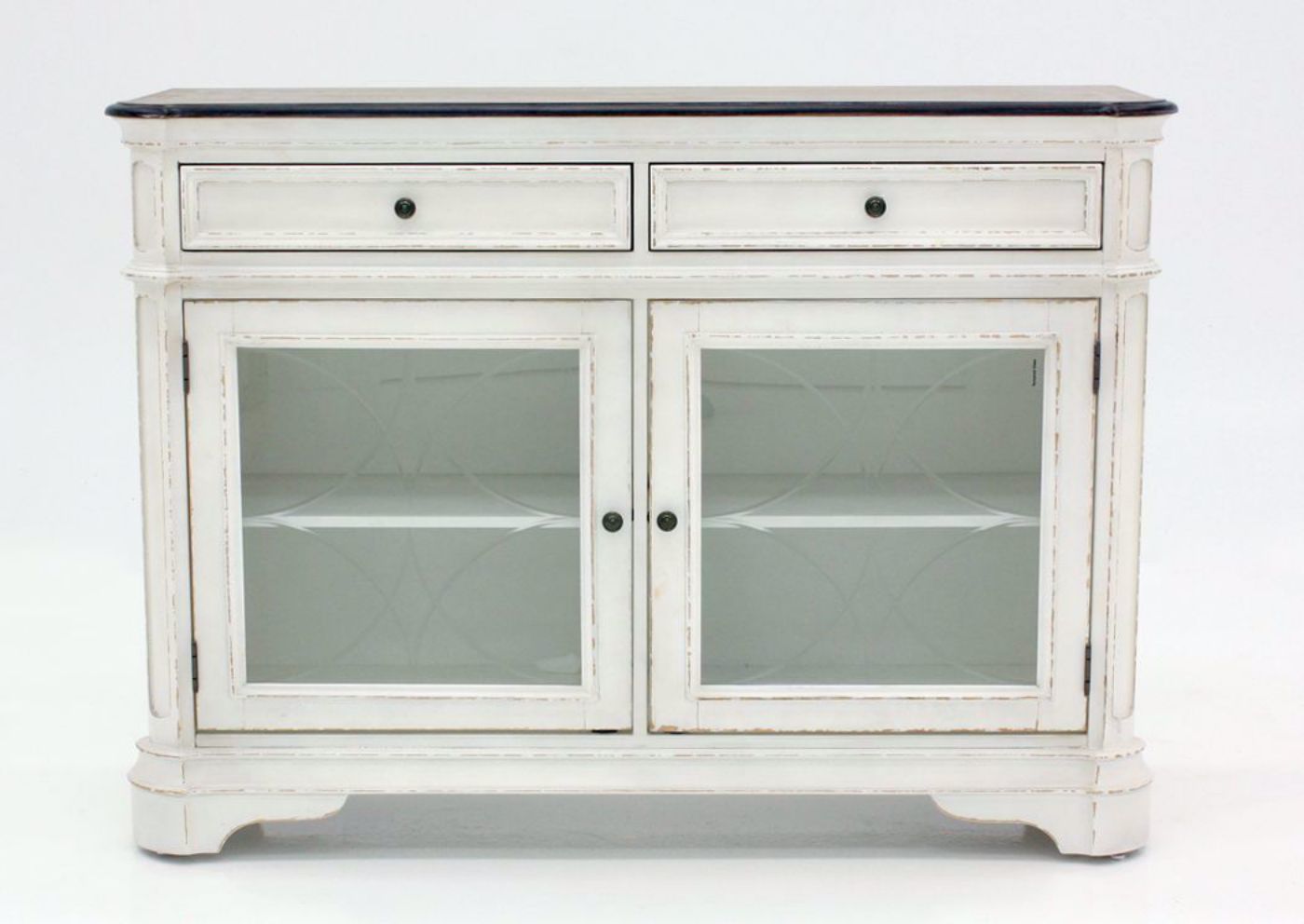 Antique White Giovanni Buffet by Standard Facing Front | Home Furniture Plus Bedding