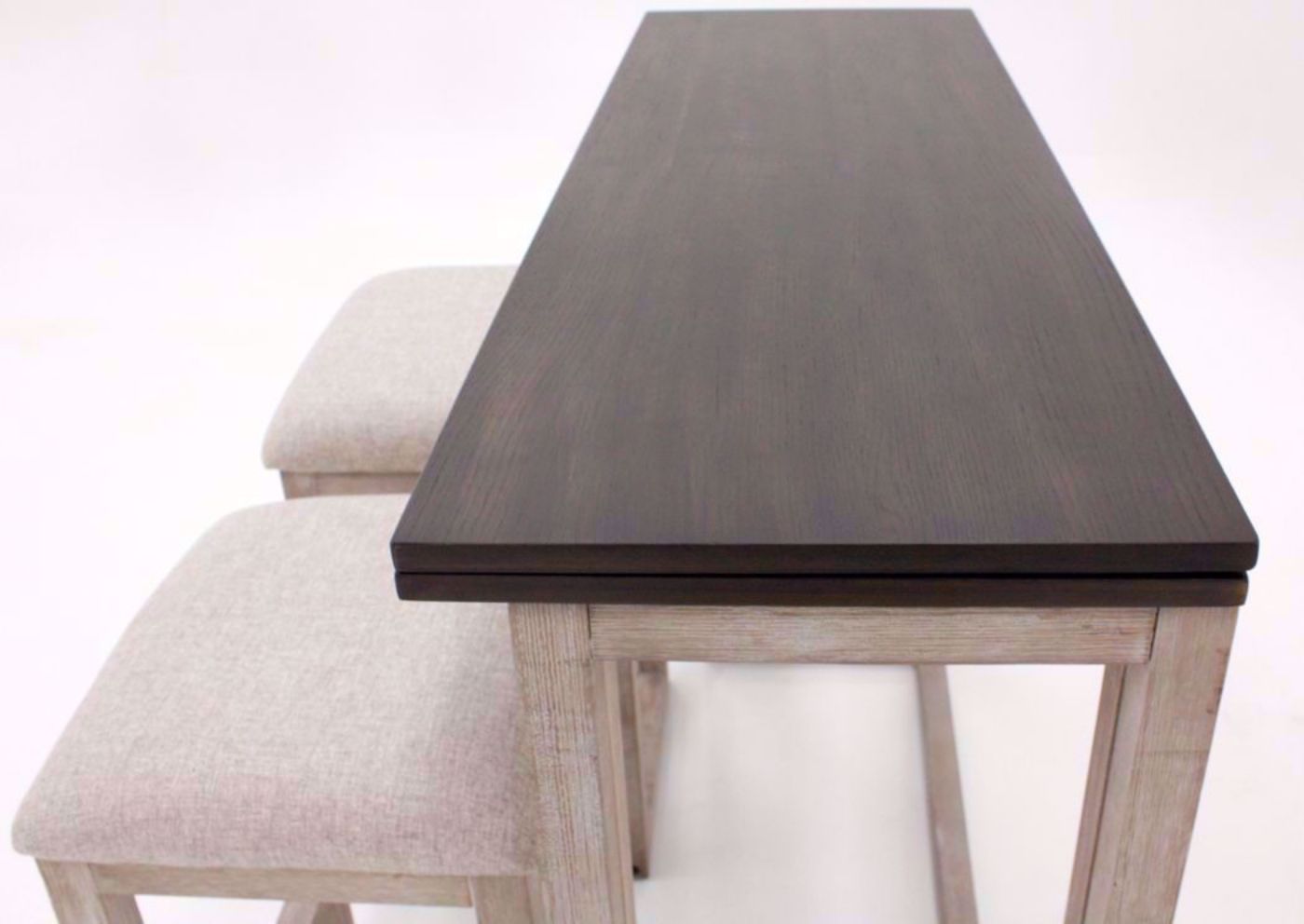 Brown Jefferson Counter Height Dining Table Set by Standard Side View With the Table Closed | Home Furniture Plus Bedding