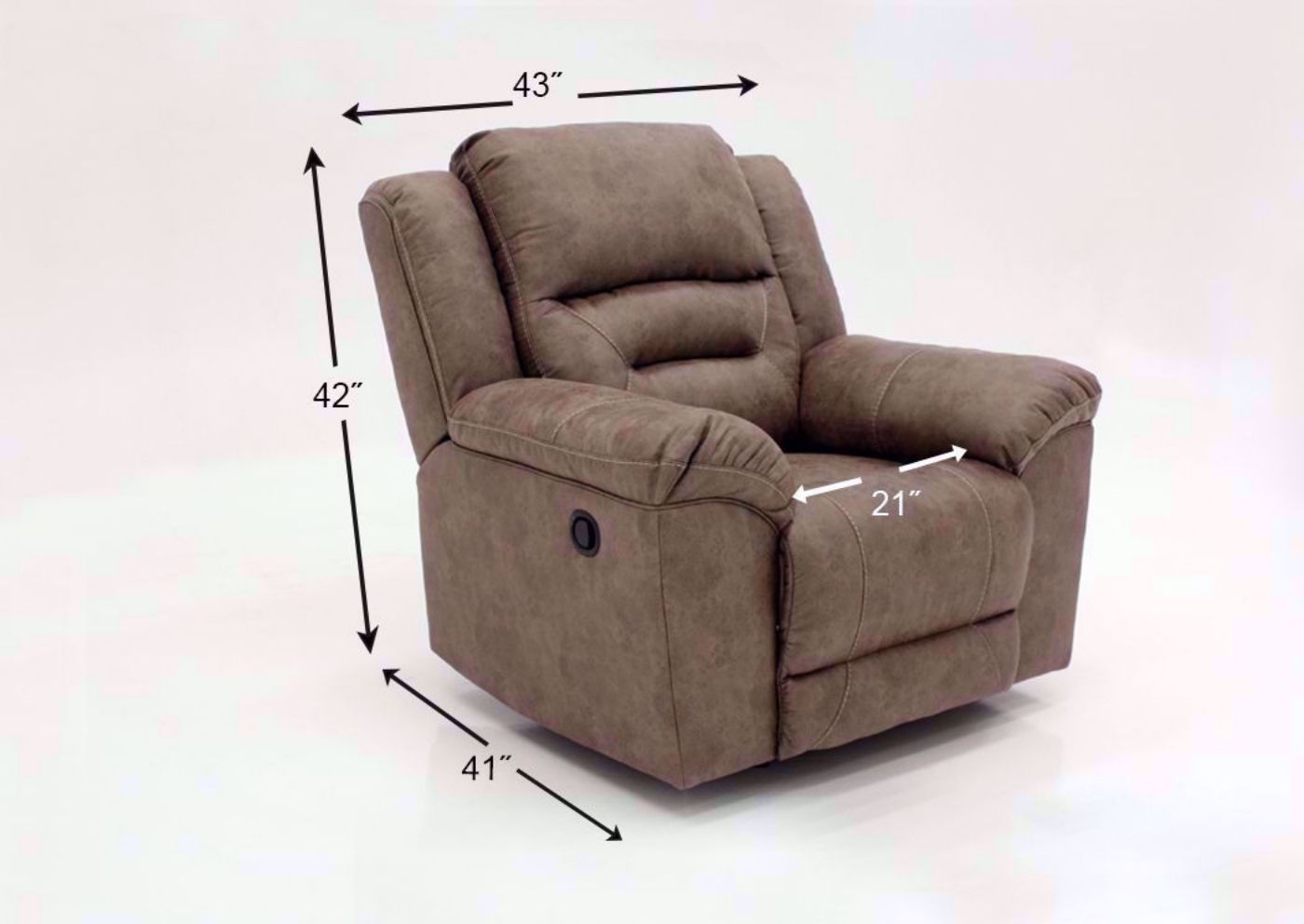 Fossil Gray Stoneland Rocker Recliner by Ashley Furniture Dimensions | Home Furniture Plus Mattress