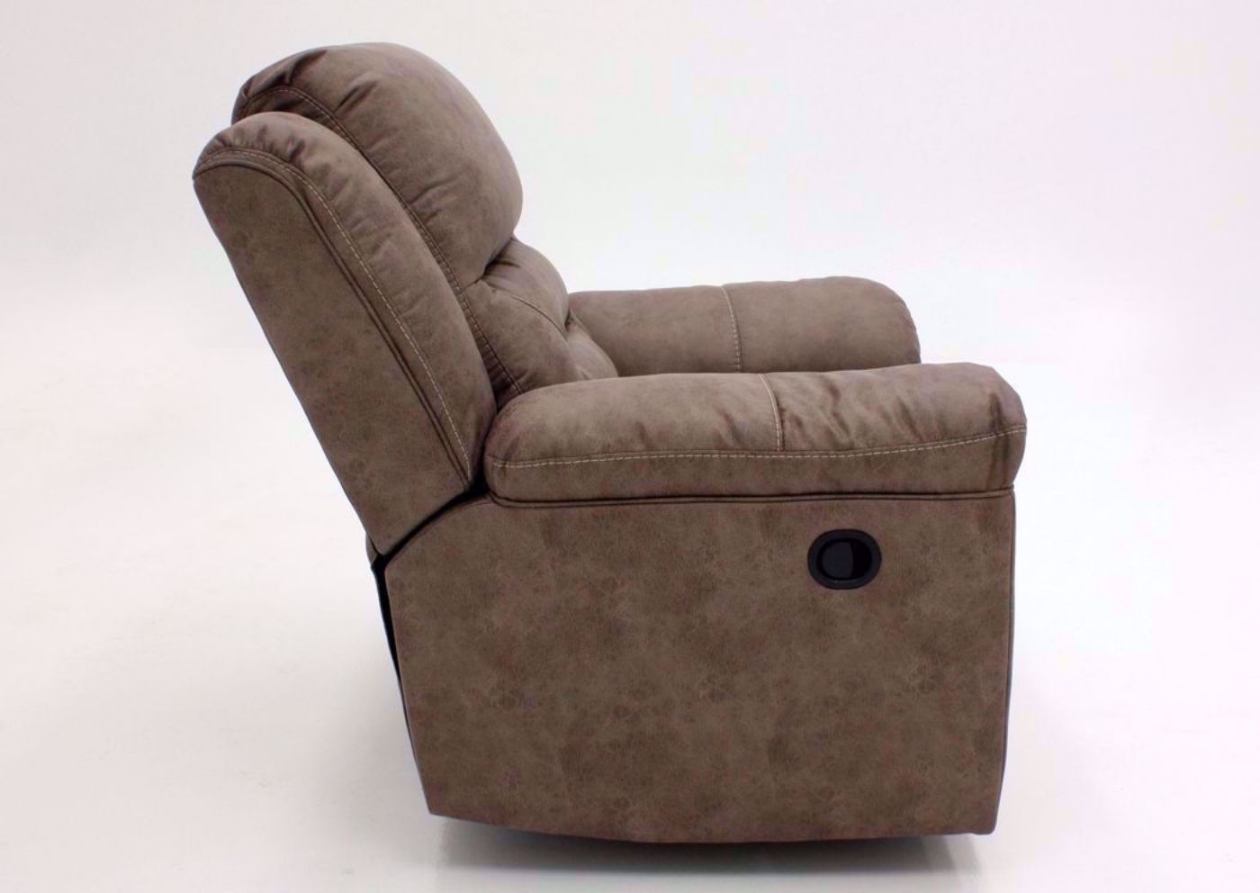 Fossil Gray Stoneland Rocker Recliner by Ashley Furniture Side View | Home Furniture Plus Mattress