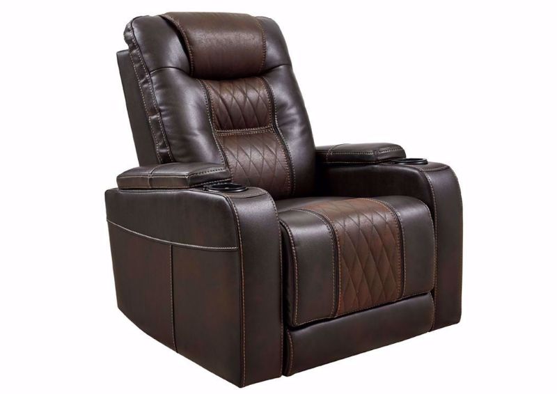 Brown Composer POWER Recliner by Ashley Furniture at an Angle | Home Furniture Plus Mattress