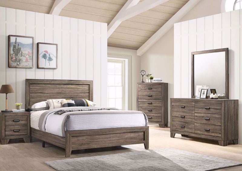 Gray Millie Bedroom Set in a Room Setting | Home Furniture Plus Mattress