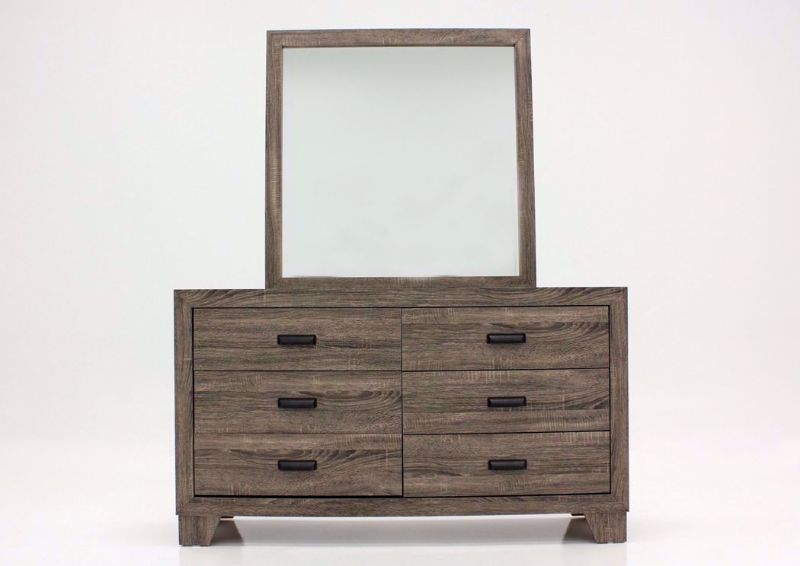 Gray Millie Dresser with Mirror Facing Front | Home Furniture Plus Mattress