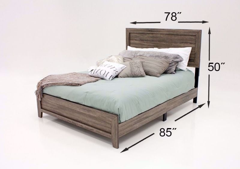 Gray Millie King Size Bed Dimensions | Home Furniture Plus Mattress