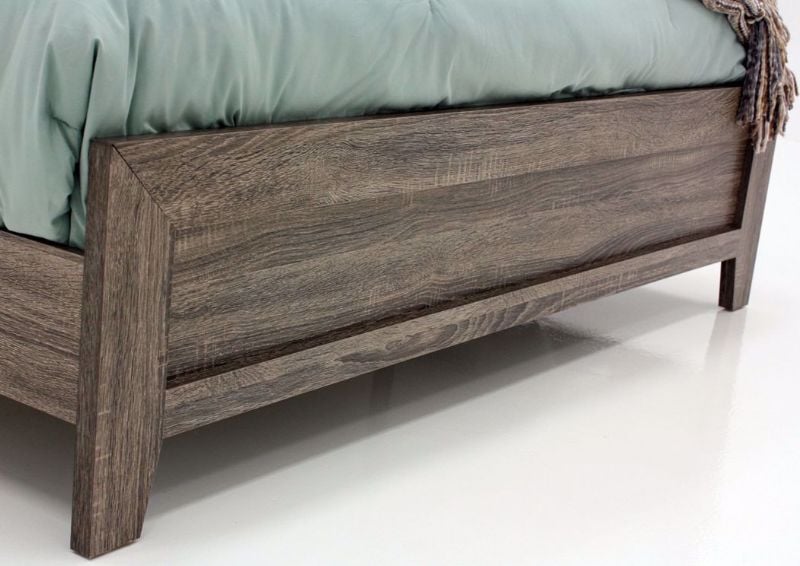 Gray Millie Queen Bed Footboard Detail | Home Furniture Plus Mattress