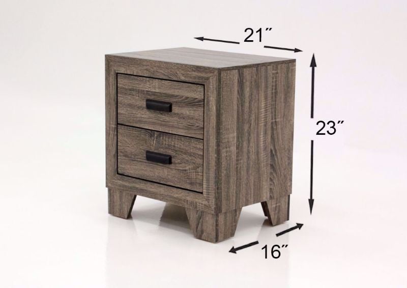 Gray Millie Nightstand Dimensions | Home Furniture Plus Mattress
