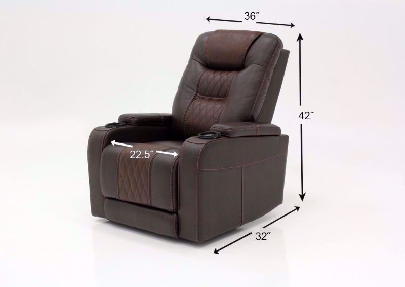Brown Composer POWER Recliner by Ashley Furniture Dimensions | Home Furniture Plus Mattress