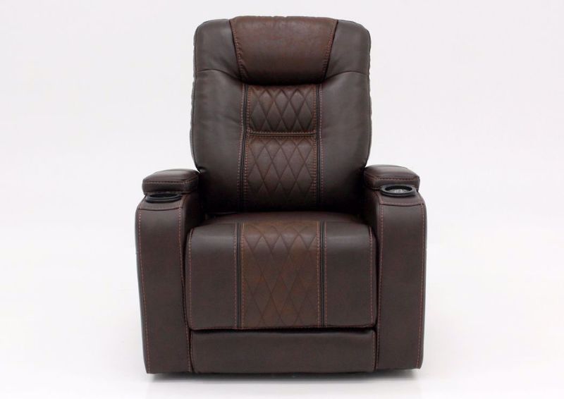 Brown Composer POWER Recliner by Ashley Furniture Facing Front | Home Furniture Plus Mattress