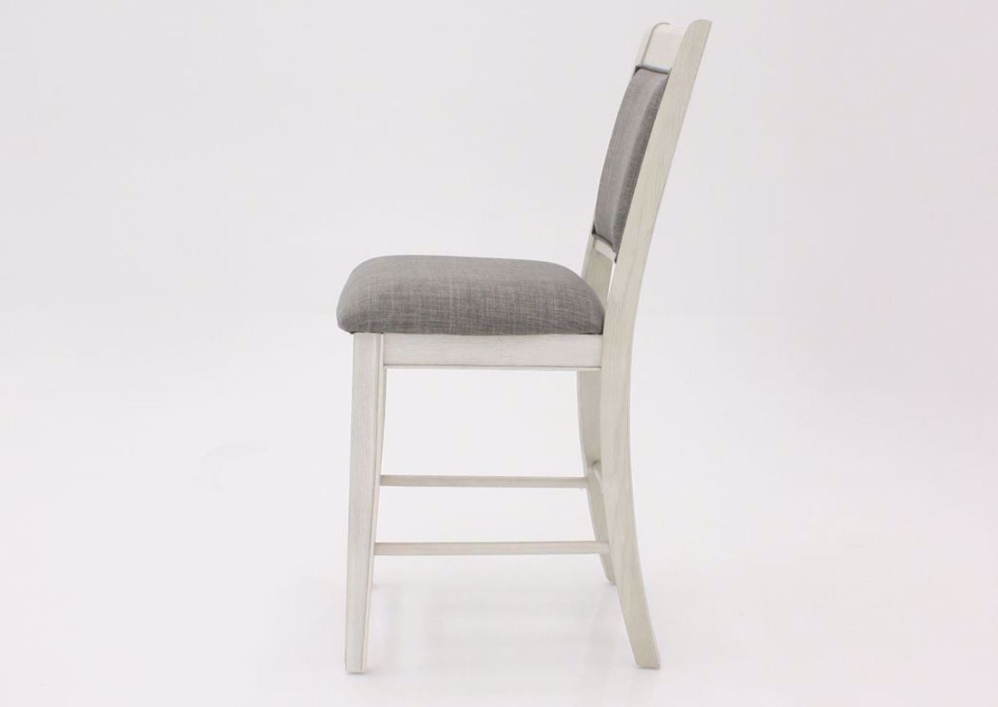 Rustic White Fulton 24" Barstool Side View | Home Furniture Plus Mattress
