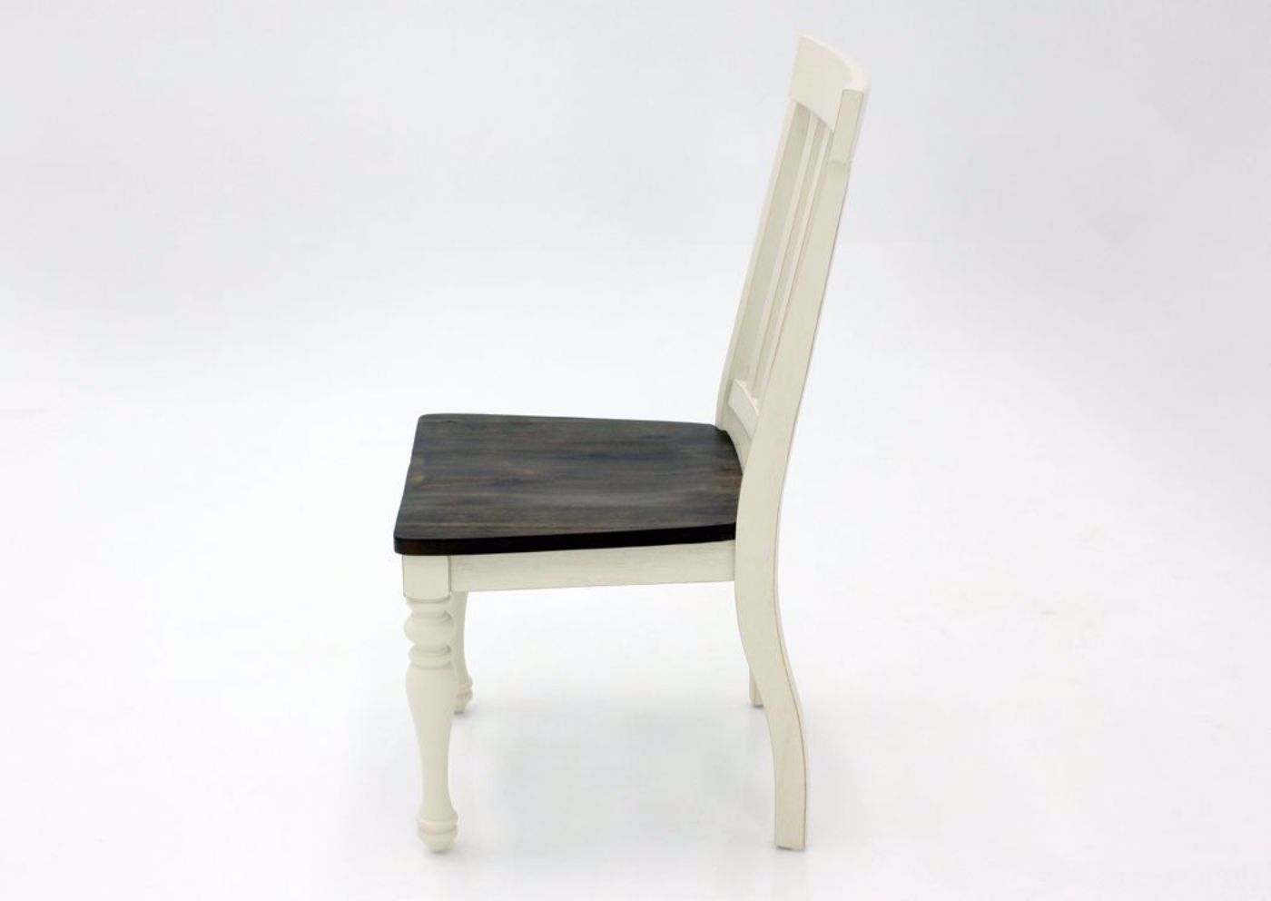 Ivory White Joanna Side Chair Side View | Home Furniture Plus Mattress