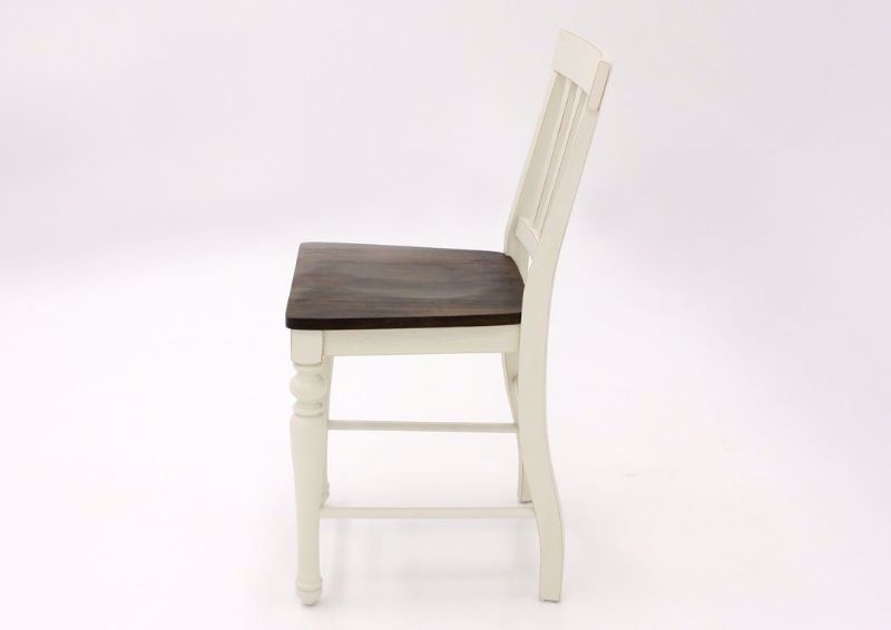 Ivory White Joanna Barstool by Steve Silver Side View | Home Furniture Plus Mattress