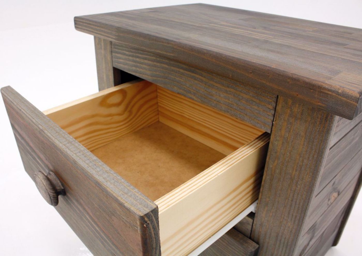 Dark Brown Duncan Nightstand Showing the Drawer Interior | Home Furniture Plus Mattress
