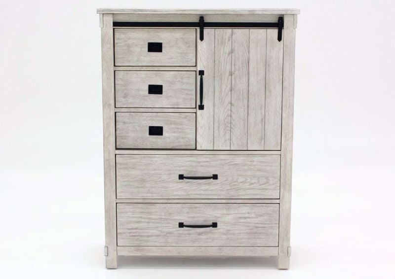 Distressed White Scott Chest of Drawers by Elements Facing Front | Home Furniture Plus Mattress