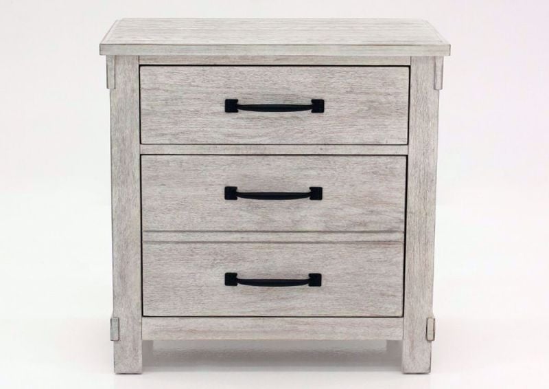 Distressed White Scott Nightstand by Elements Facing Front | Home Furniture Plus Mattress