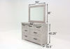 Distressed White Scott Dresser with Mirror by Elements Dimensions | Home Furniture Plus Mattress