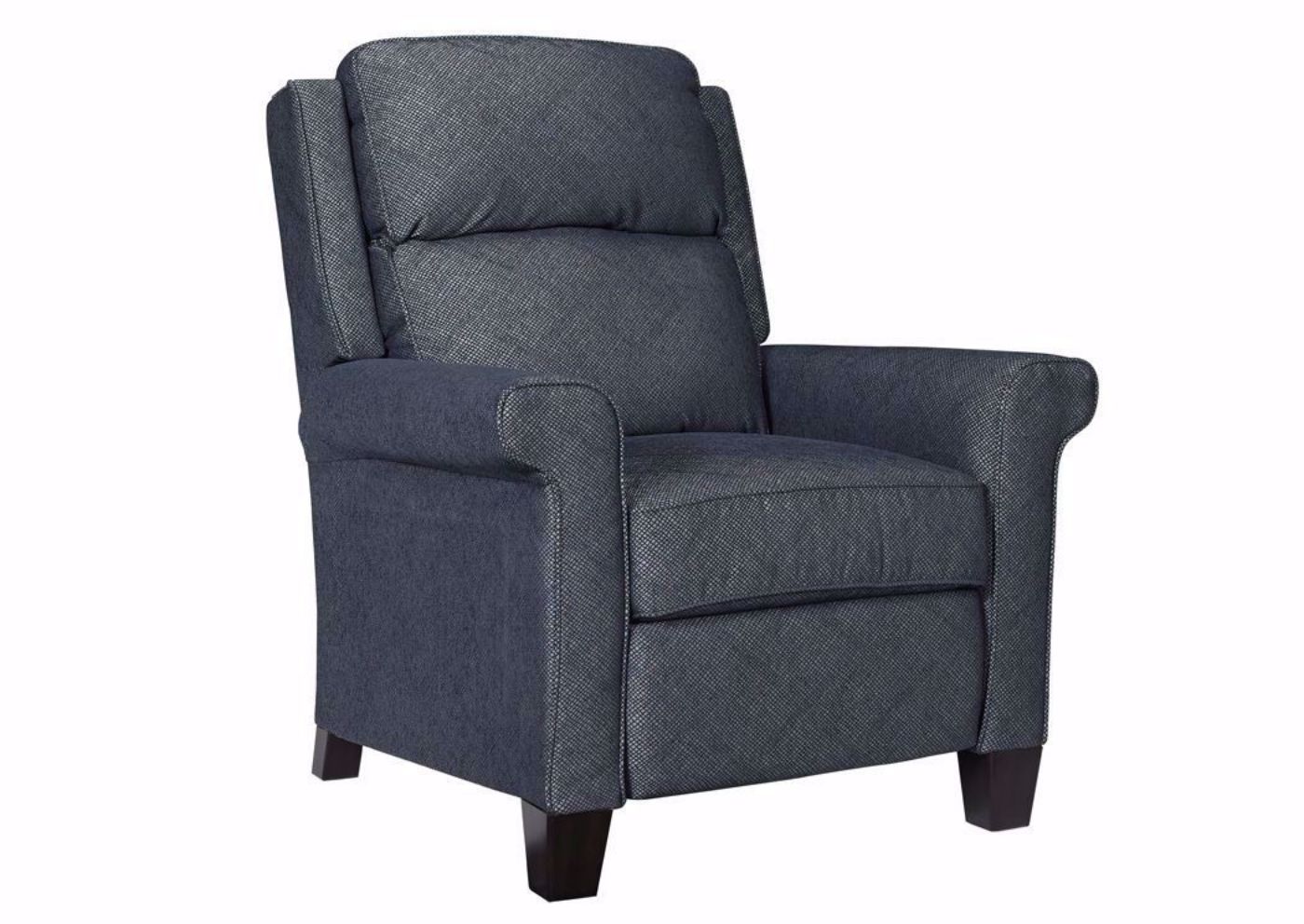 Denim Blue Reardon Power Recliner by Ashley Furniture at an Angle | Home Furniture Plus Mattress