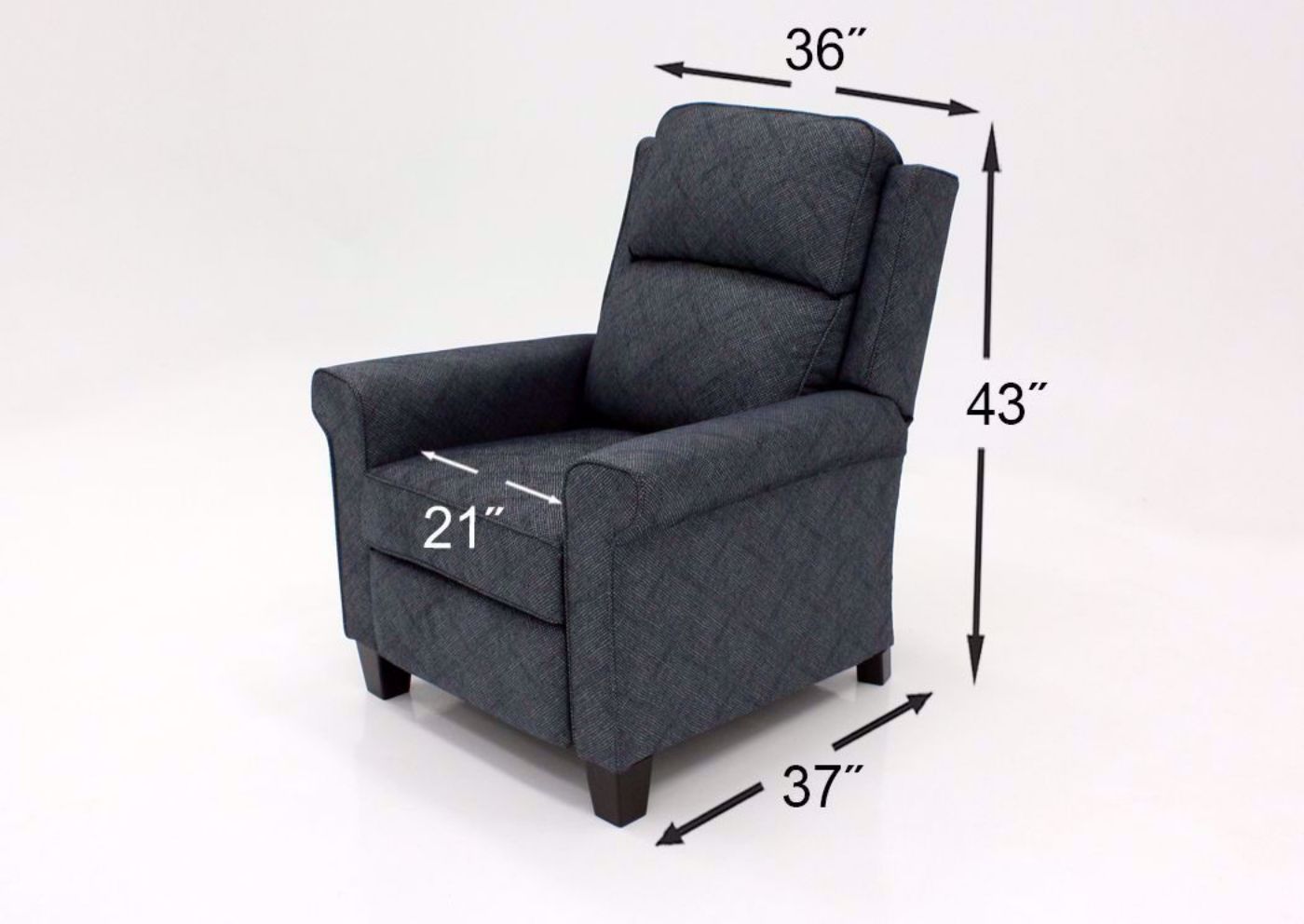 Denim Blue Reardon Power Recliner by Ashley Furniture Dimensions | Home Furniture Plus Mattress