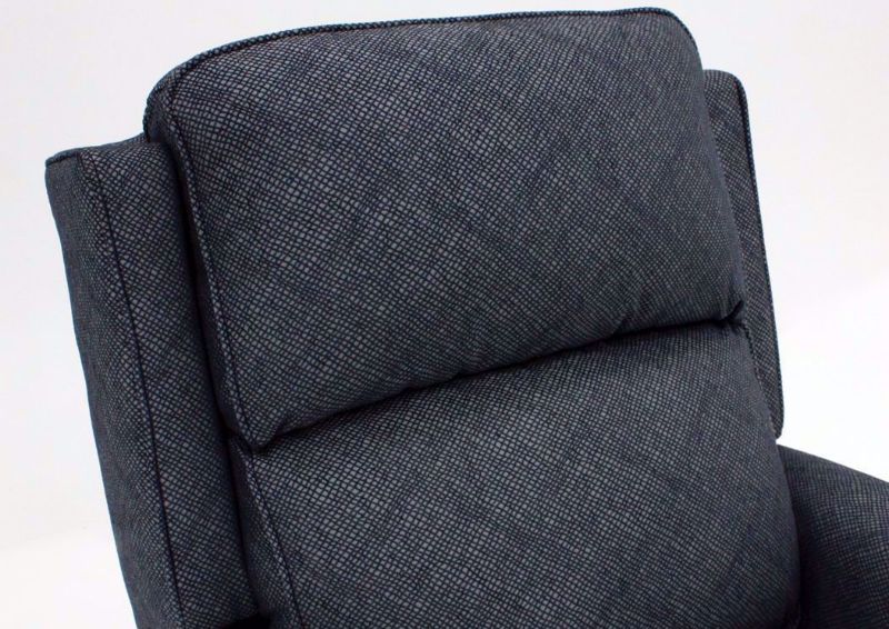 Denim Blue Reardon Power Recliner by Ashley Furniture Showing the Seat Back Detail | Home Furniture Plus Mattress