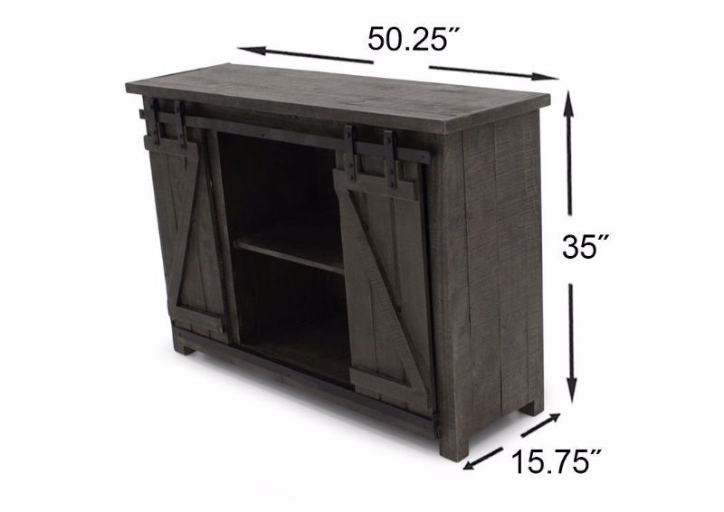 Dark Gray Diego 50” TV Stand by Vintage Furniture Dimensions | Home Furniture Plus Bedding