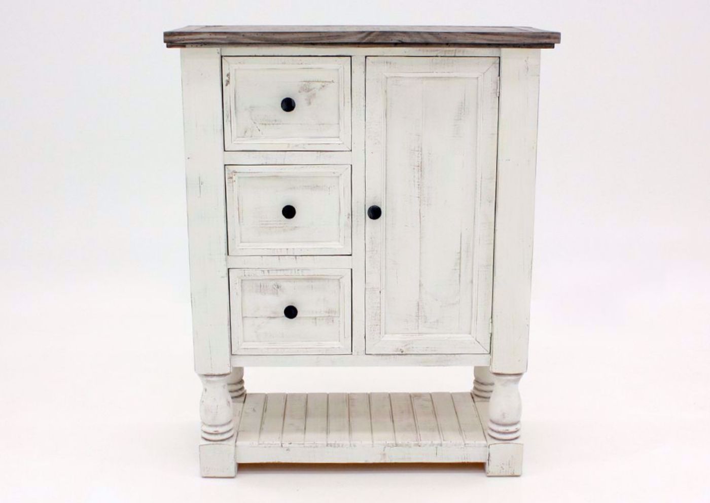 Rustic White Martha Chest by Vintage Furniture Facing Front | Home Furniture Plus Mattress