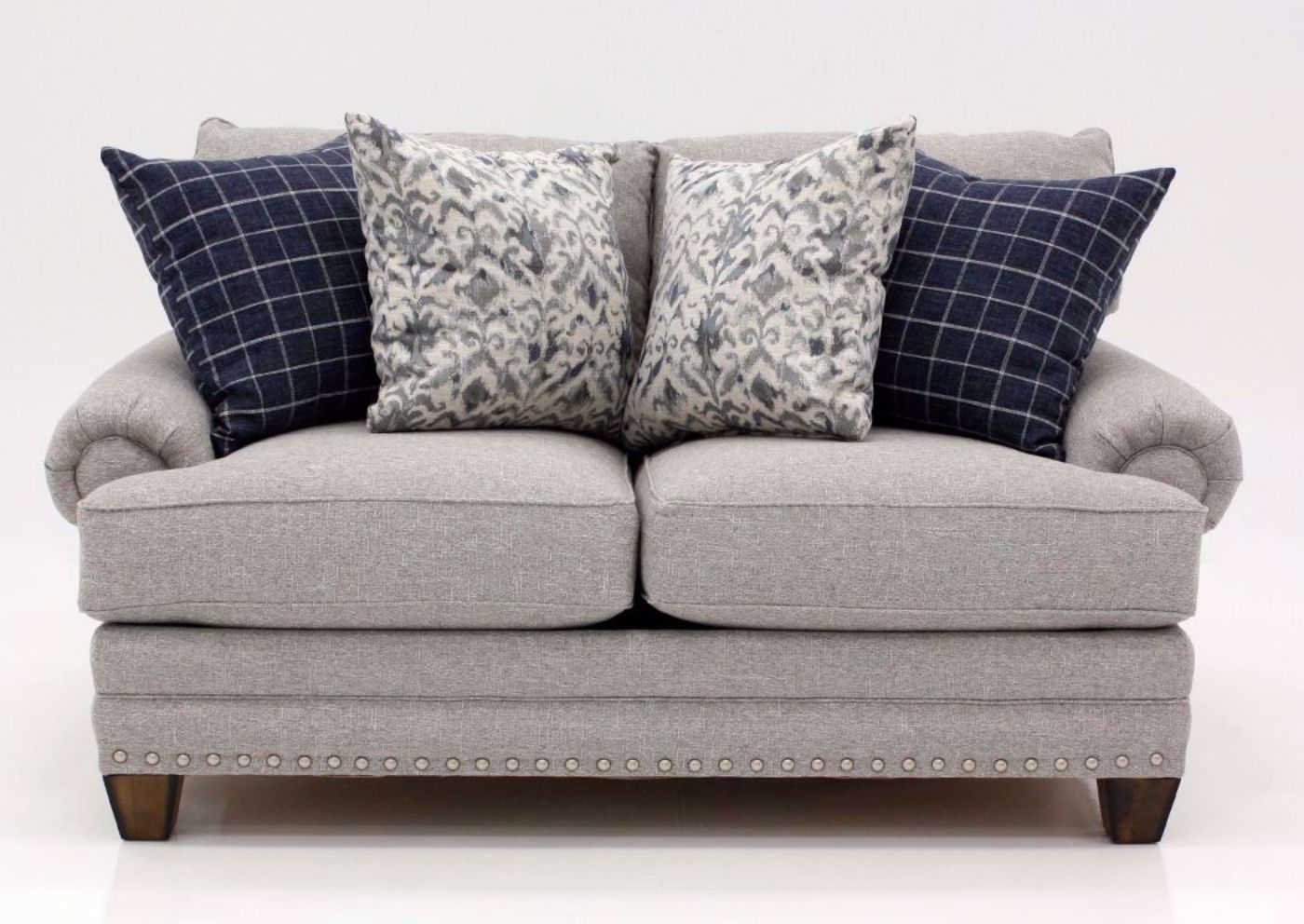 Light Gray Fletcher Loveseat by Franklin Facing Front | Home Furniture Plus Mattress