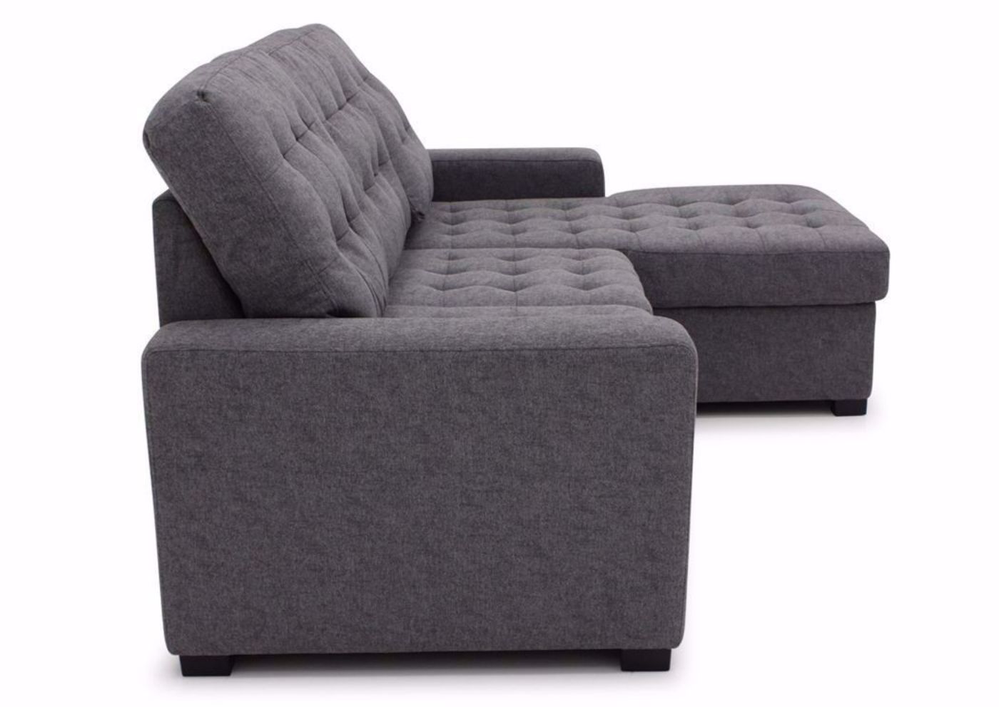 Gray Cadence Sectional Sofa with Daybed by Standard Showing the Side View | Home Furniture Plus Mattress