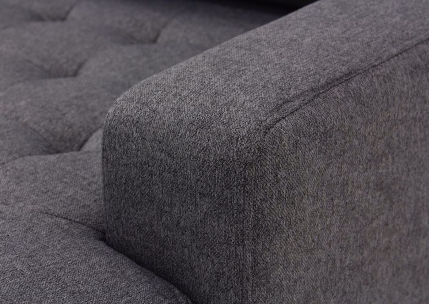 Gray Cadence Sectional Sofa with Daybed by Standard Showing the Arm Detail | Home Furniture Plus Mattress