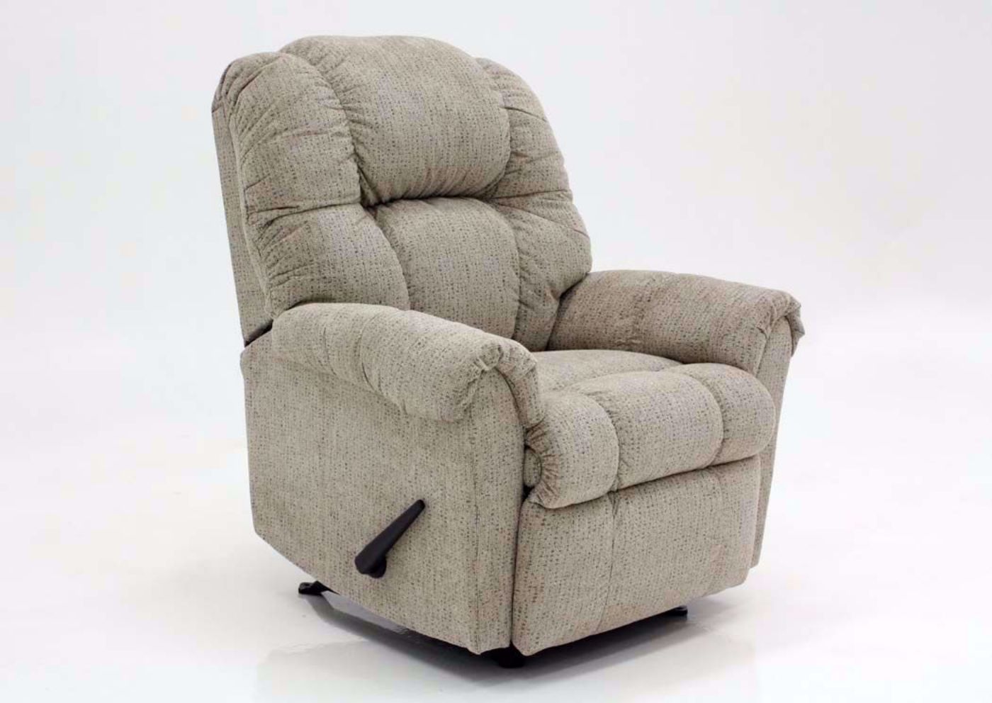 Tan Ruben Rocker Recliner by Franklin at an Angle | Home Furniture Plus Mattress