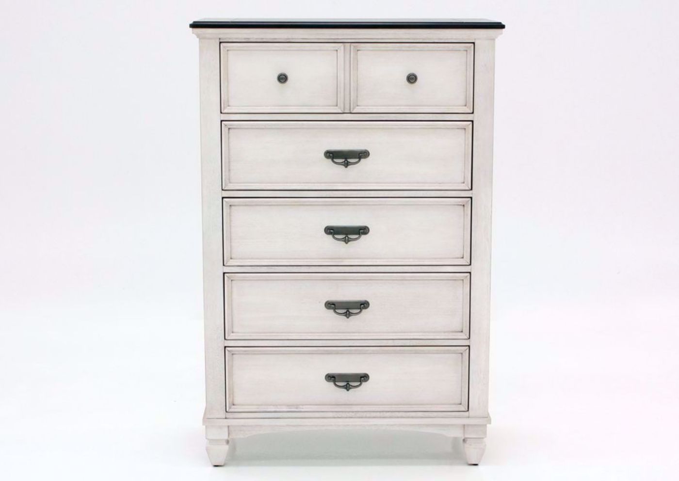 Off White Sawyer Chest of Drawers by Crownmark Facing Front | Home Furniture Plus Mattress