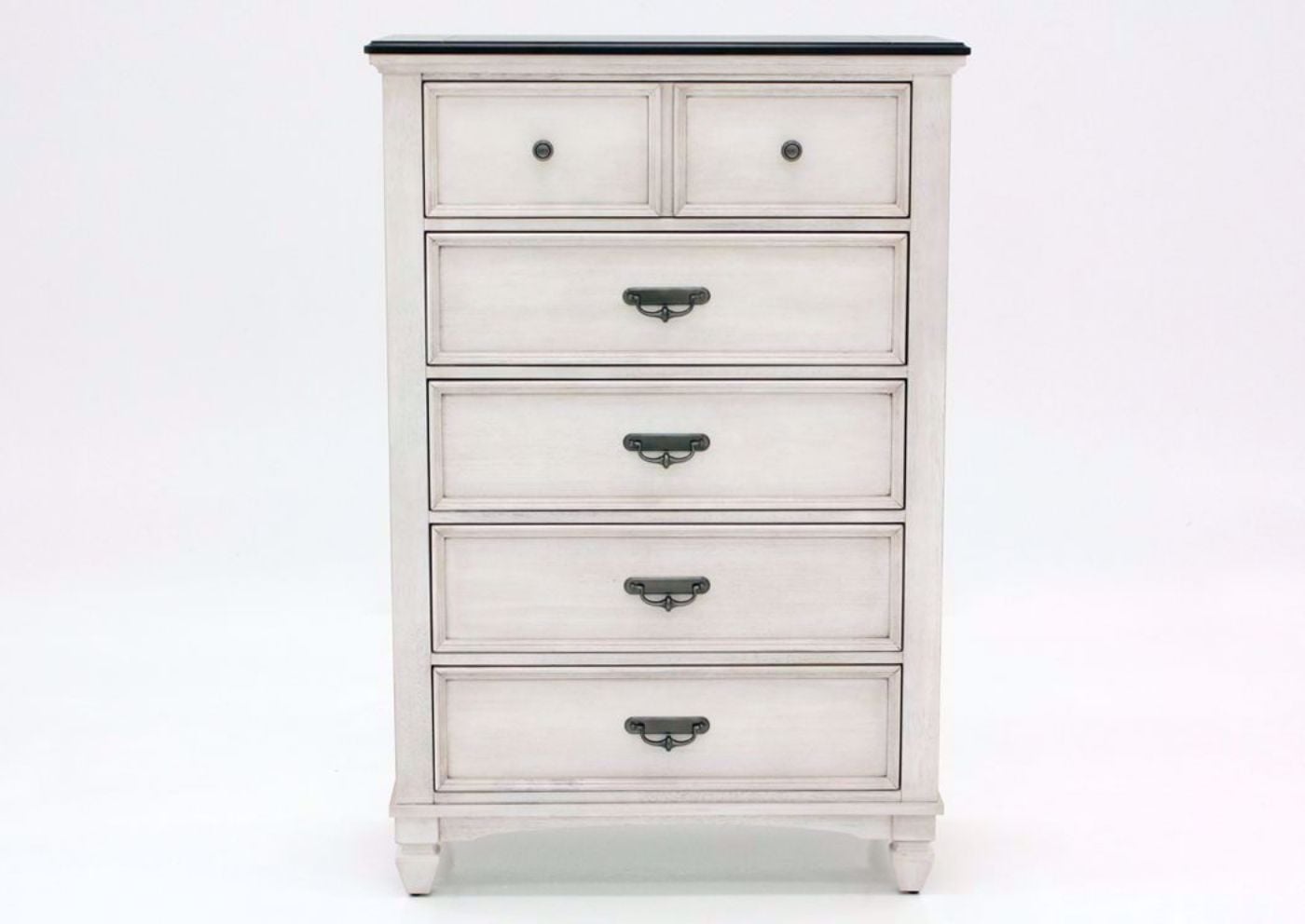 Off White Sawyer Chest of Drawers by Crownmark Facing Front | Home Furniture Plus Mattress