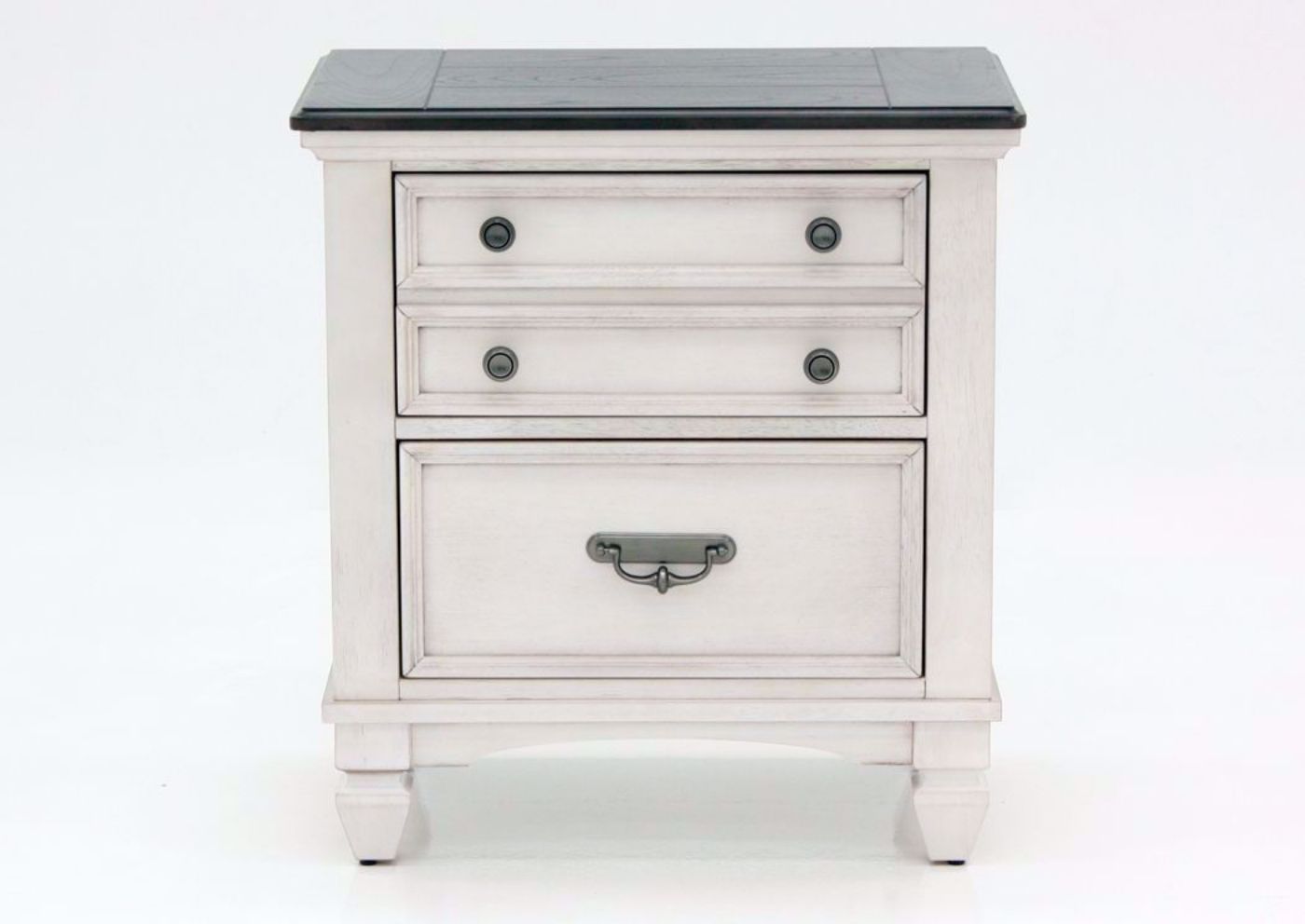 Off White Sawyer Nightstand by Crownmark Facing Front | Home Furniture Plus Mattress