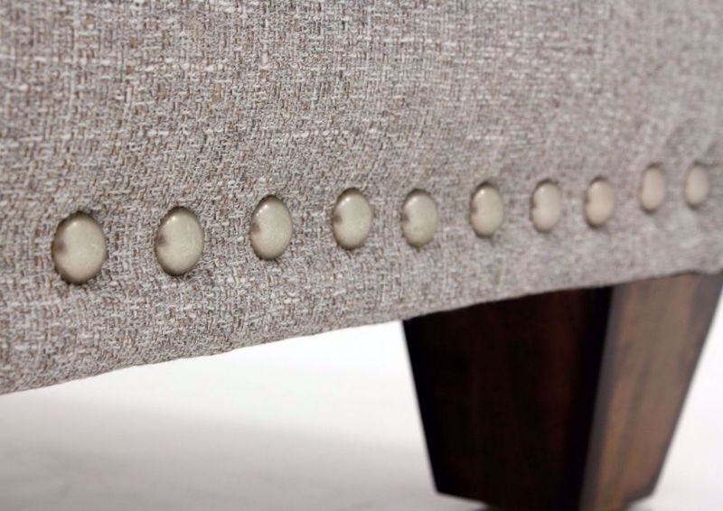 Light Gray Fletcher Sofa by Franklin Showing the Nail Head Trim Detail | Home Furniture Plus Mattress