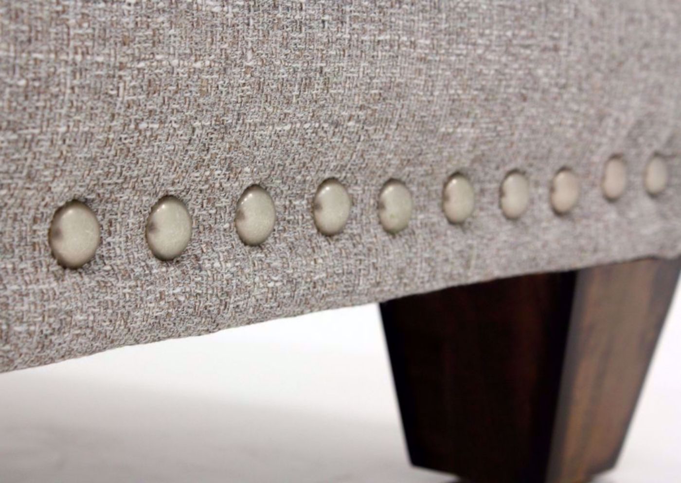 Light Gray Fletcher Chair by Franklin Showing the Decorative Nail Head Trim | Home Furniture Plus Mattress
