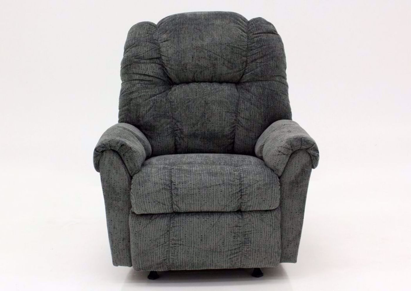 Slate Gray Ruben Rocker Recliner by Franklin Facing Front | Home Furniture Plus Mattress