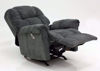 Slate Gray Ruben Power Recliner by Franklin at an Angle in a Fully Reclined Position | Home Furniture Plus Mattress