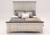 Off White Sawyer King Size Bed by Crownmark  Showing the Front View | Home Furniture Plus Mattress
