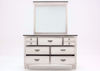 Off White Sawyer Dresser with Mirror by Crownmark Facing Front with the Drawers Open | Home Furniture Plus Mattress