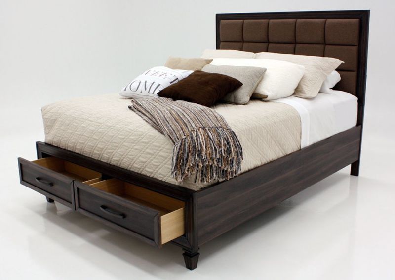 Dark Brown Gemini Queen Size by Intercon at an Angle | Home Furniture Plus Bedding