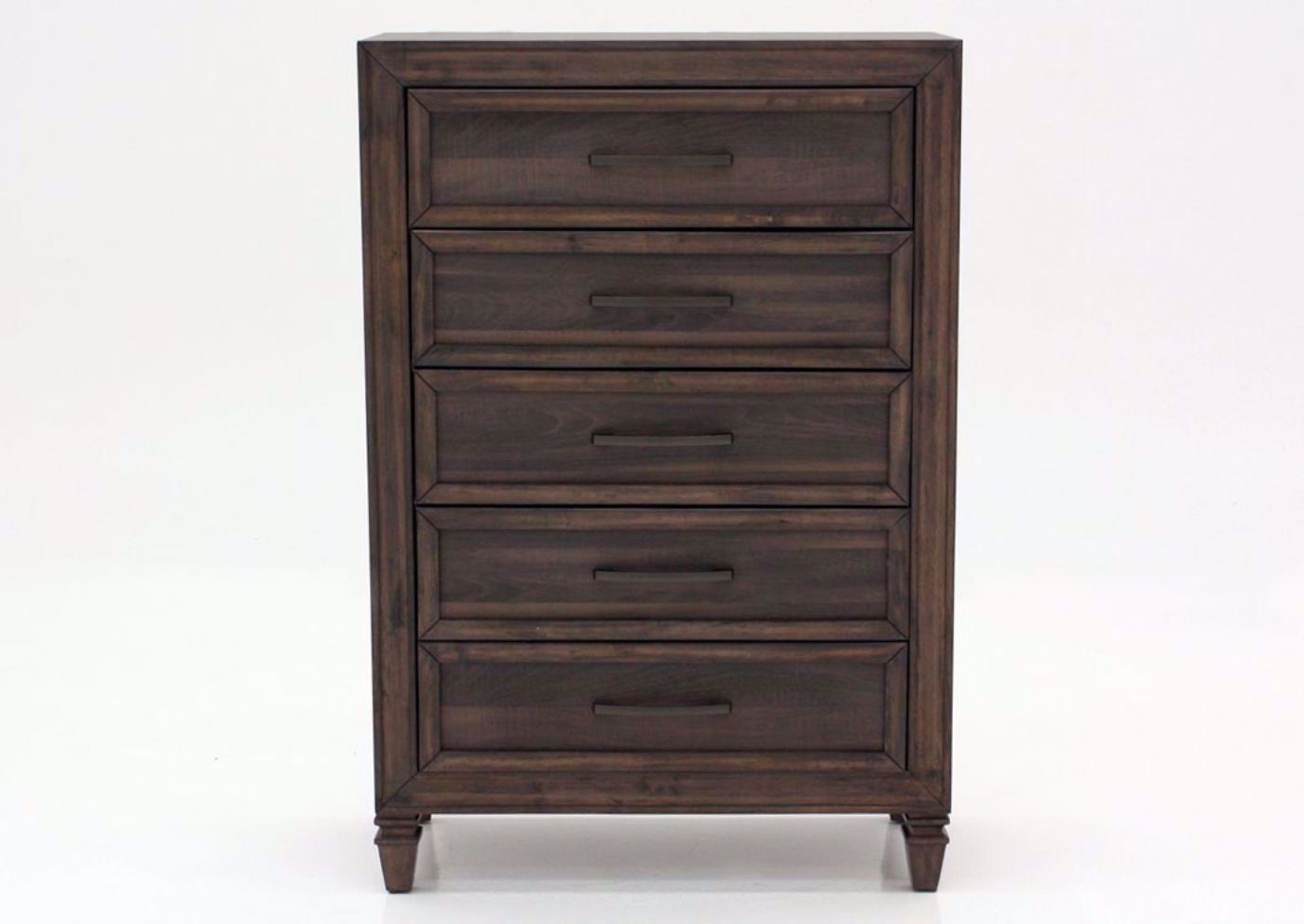 Dark Brown Gemini Chest of Drawers by Intercon Facing Front | Home Furniture Plus Mattress