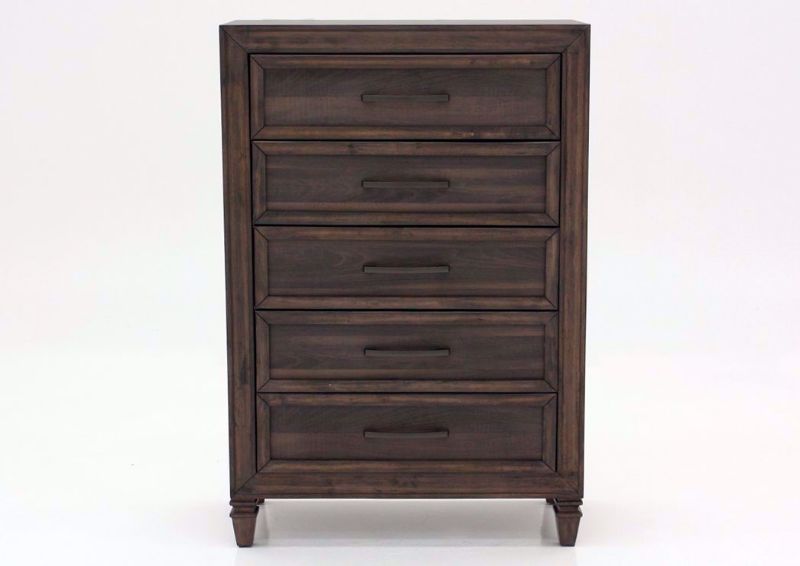 Dark Brown Gemini Chest of Drawers by Intercon Facing Front | Home Furniture Plus Mattress