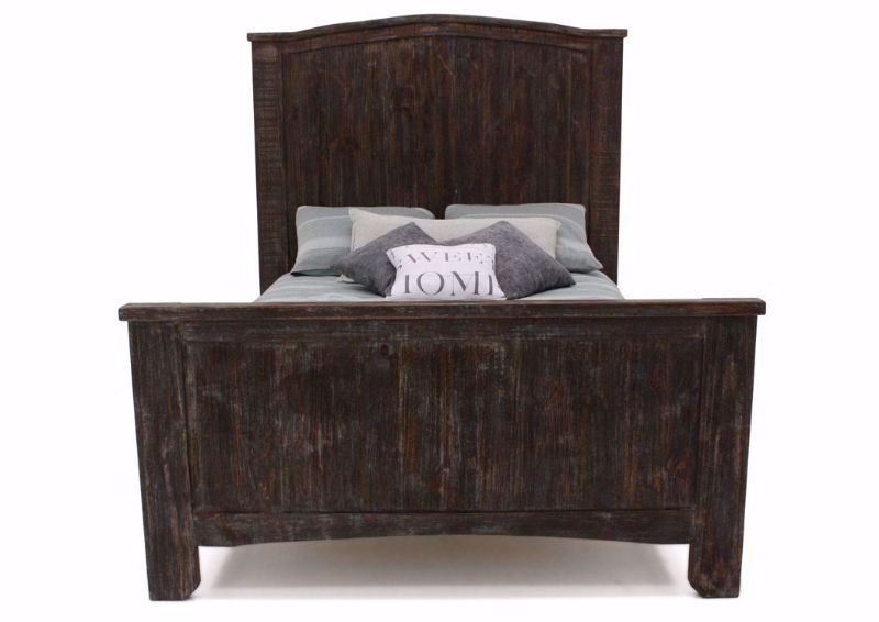 Rustic Brown Canyon Queen Bed by Vintage Furniture Facing Front | Home Furniture Plus Mattress