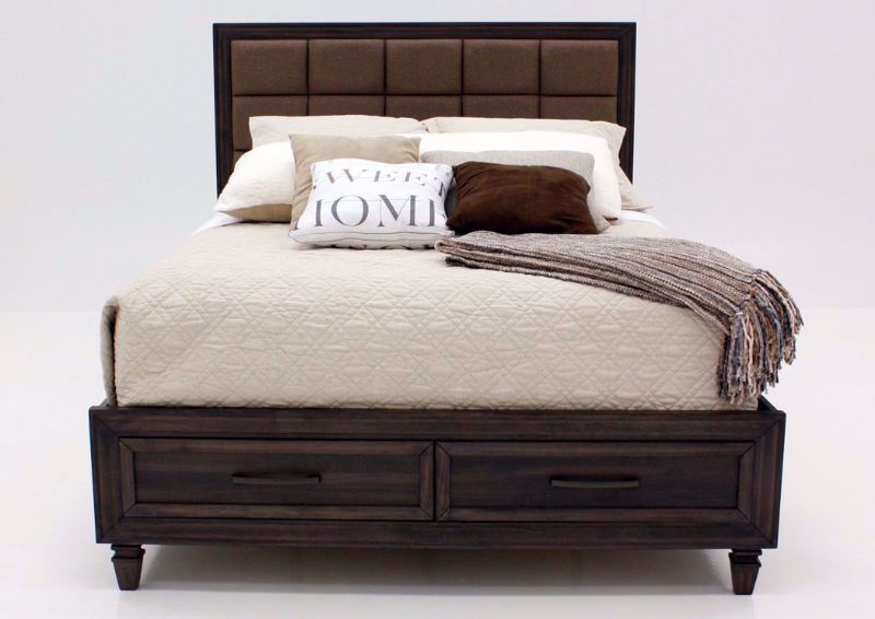 Dark Brown Gemini Queen Size by Intercon Facing Front | Home Furniture Plus Bedding