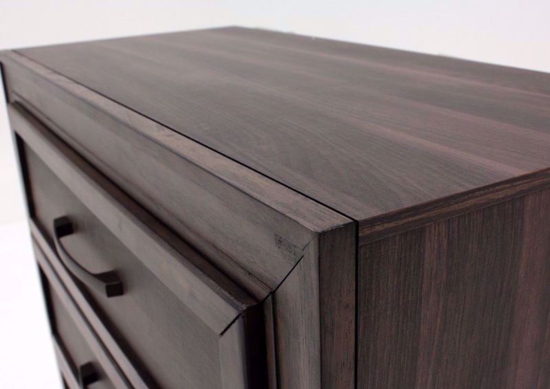 Dark Brown Gemini Chest of Drawers by Intercon Showing the Chest Top Detail | Home Furniture Plus Mattress